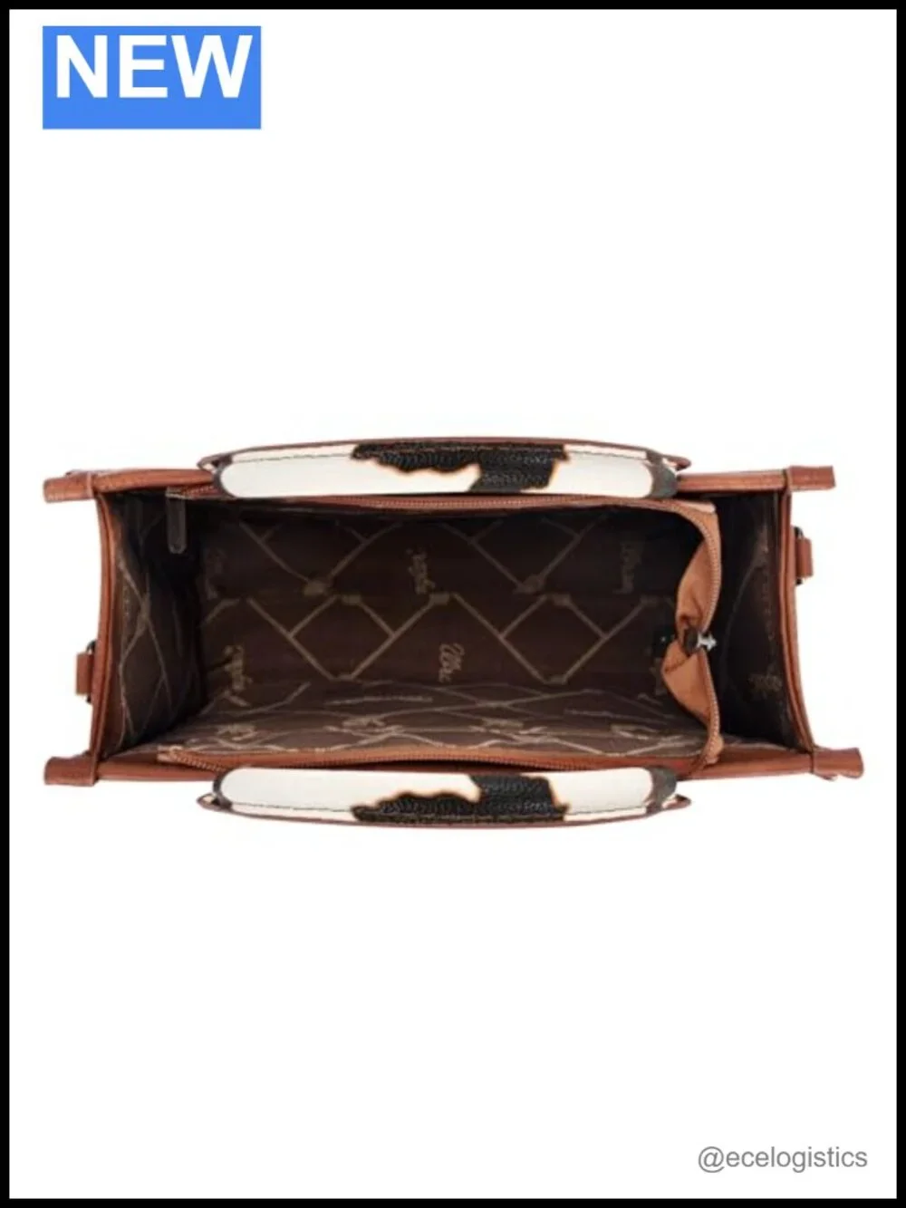 Wrangler Cow Print Leather Wristlet Bag Detachable Dual Pouch